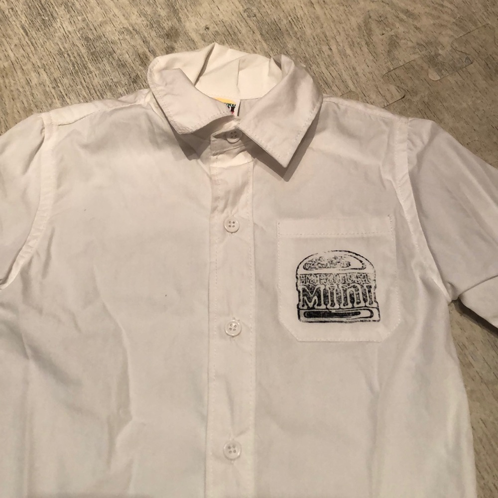 Harajuku Mini White Button Down 2T